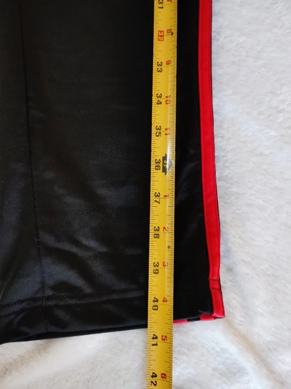 adidas Men Black Track Pants with Red Stripes Loose, Sportwear, 30*41, 31 Inseem